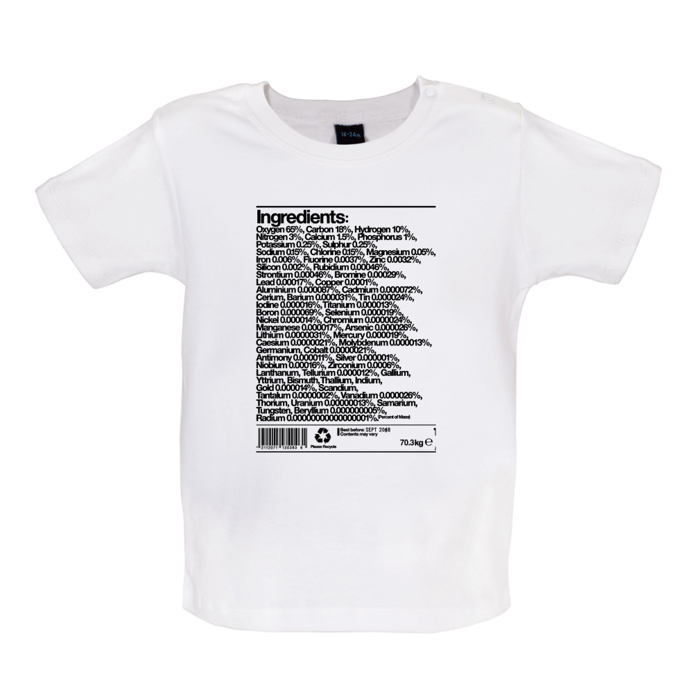nutrition label shirt