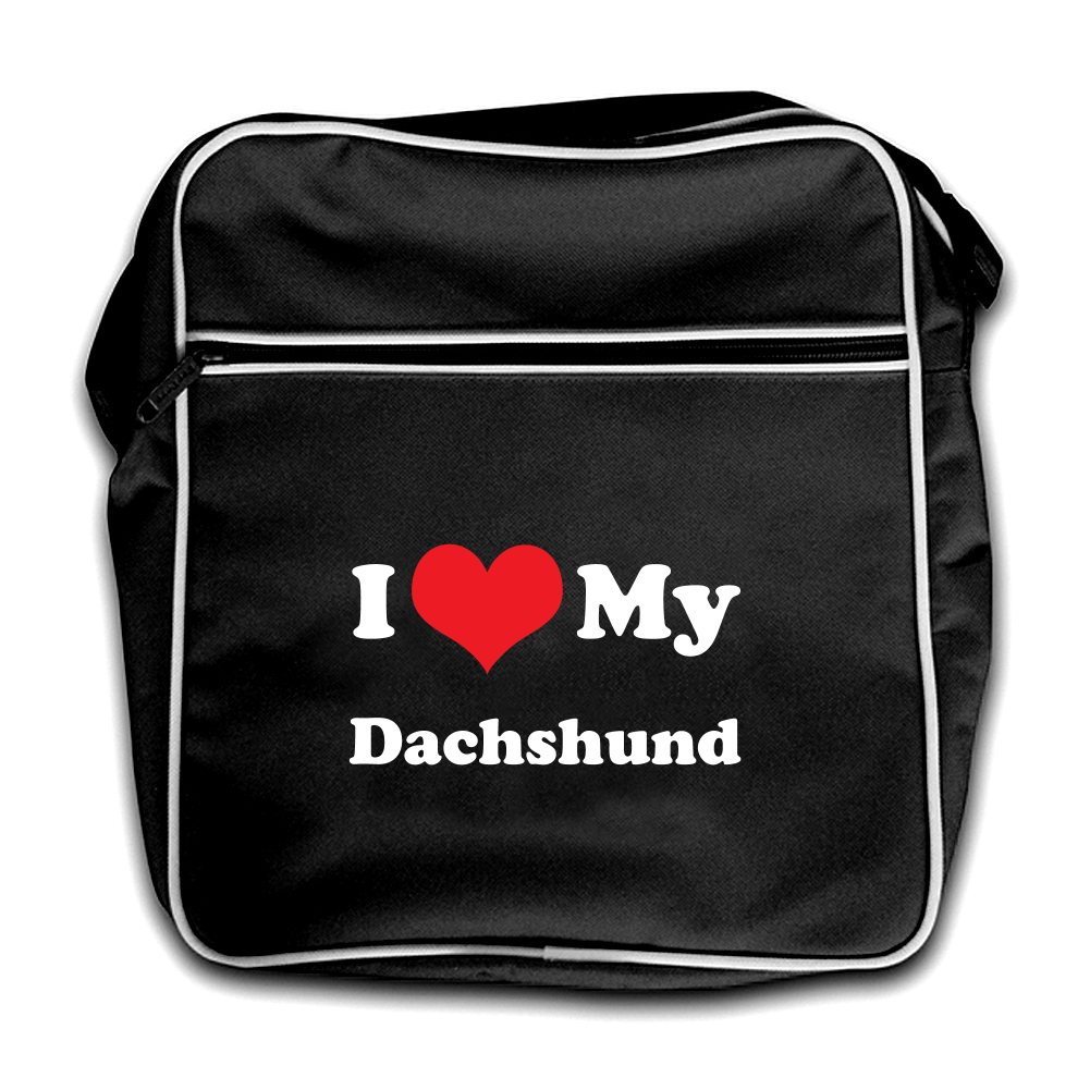 I Love My Dachshund Retro Flight Bag Dog Puppy Canine Chef
