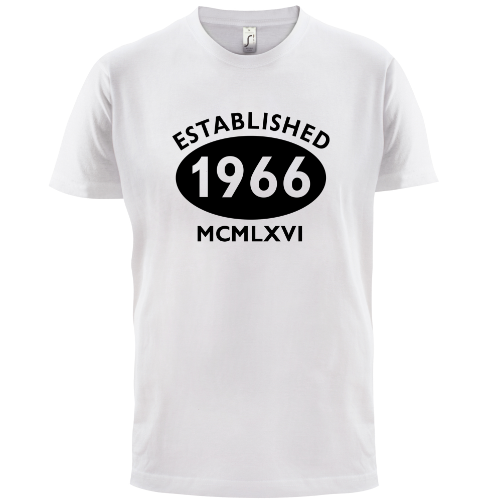 1966 Roman Numerals - 50th Birthday - Mens T-Shirt - 13 Colours - Gift