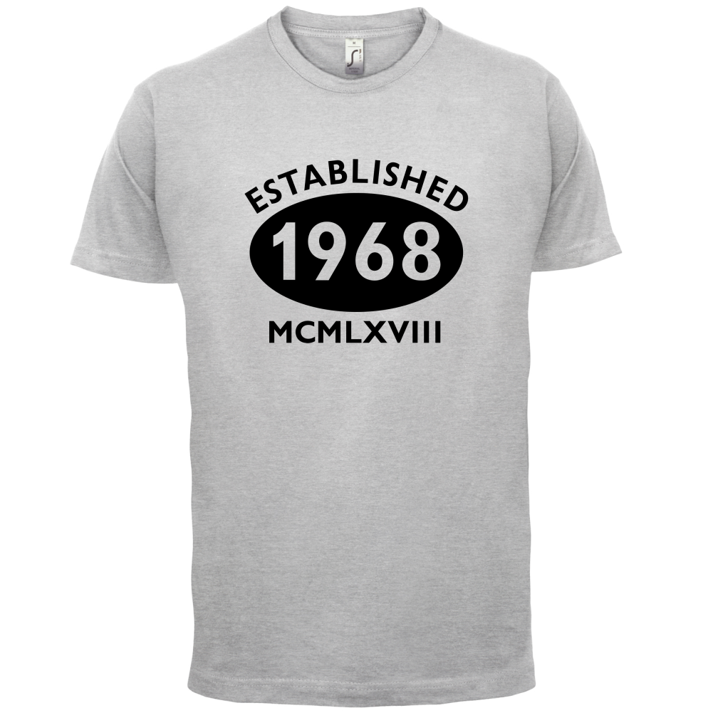 1968 Roman Numerals 48th Birthday Mens TShirt 13 Colours Gift