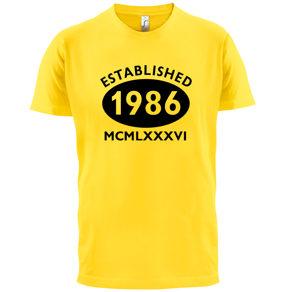 1986 Roman Numerals - 30th Birthday - Mens T-Shirt - 13 Colours - Gift