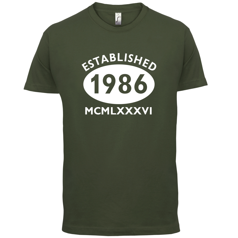 1986 Roman Numerals - 30th Birthday - Mens T-Shirt - 13 Colours - Gift
