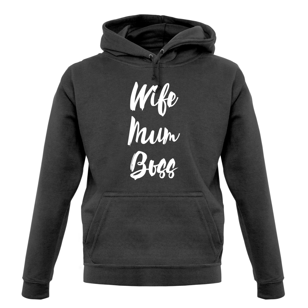 Wife mum boss hoodie sales