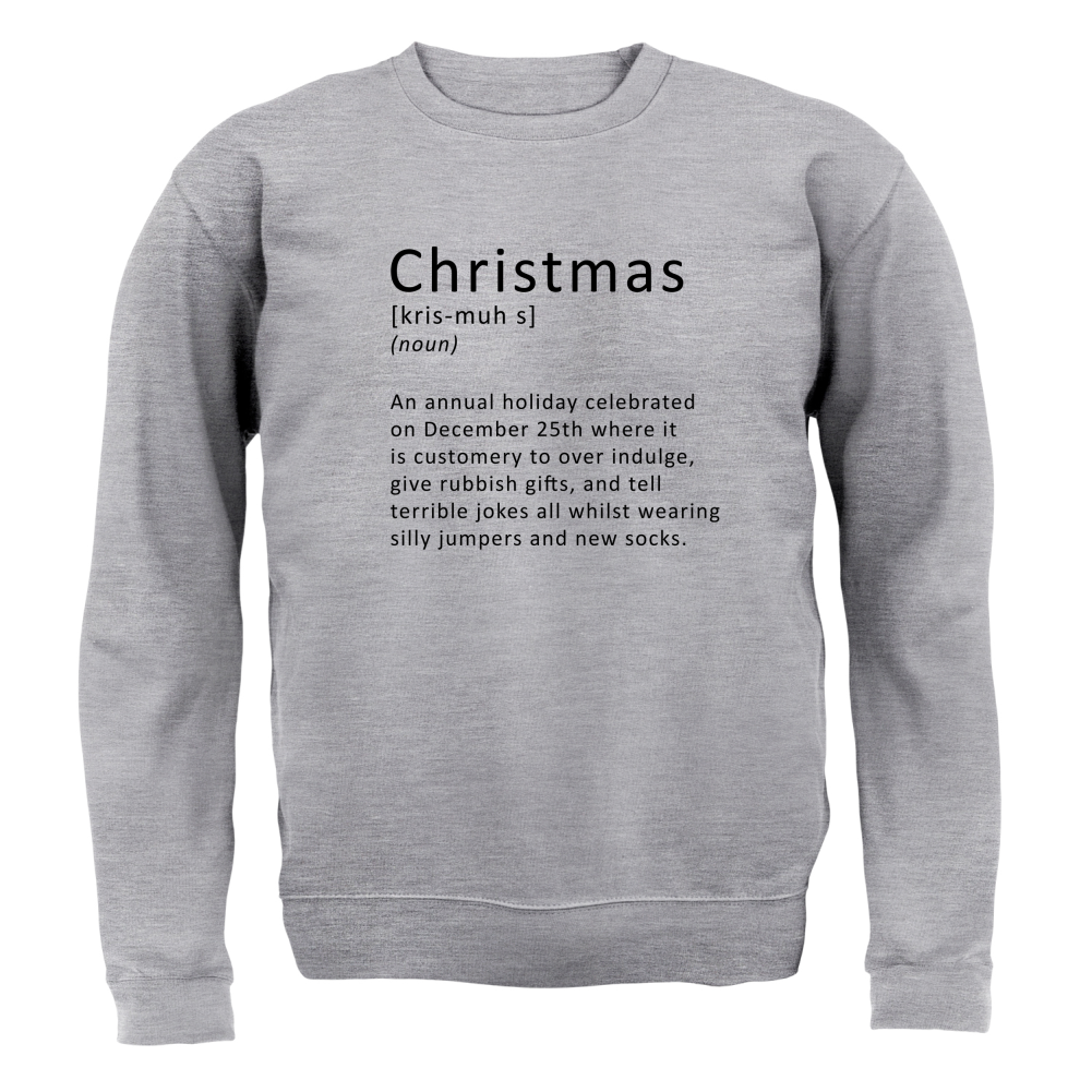Christmas Definition Unisex Sweater / Jumper Xmas Santa Funny 8