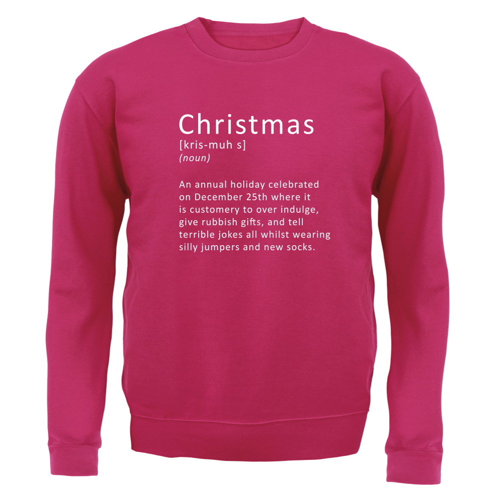 Christmas Definition Kids / Childrens Jumper Xmas Santa Funny 8
