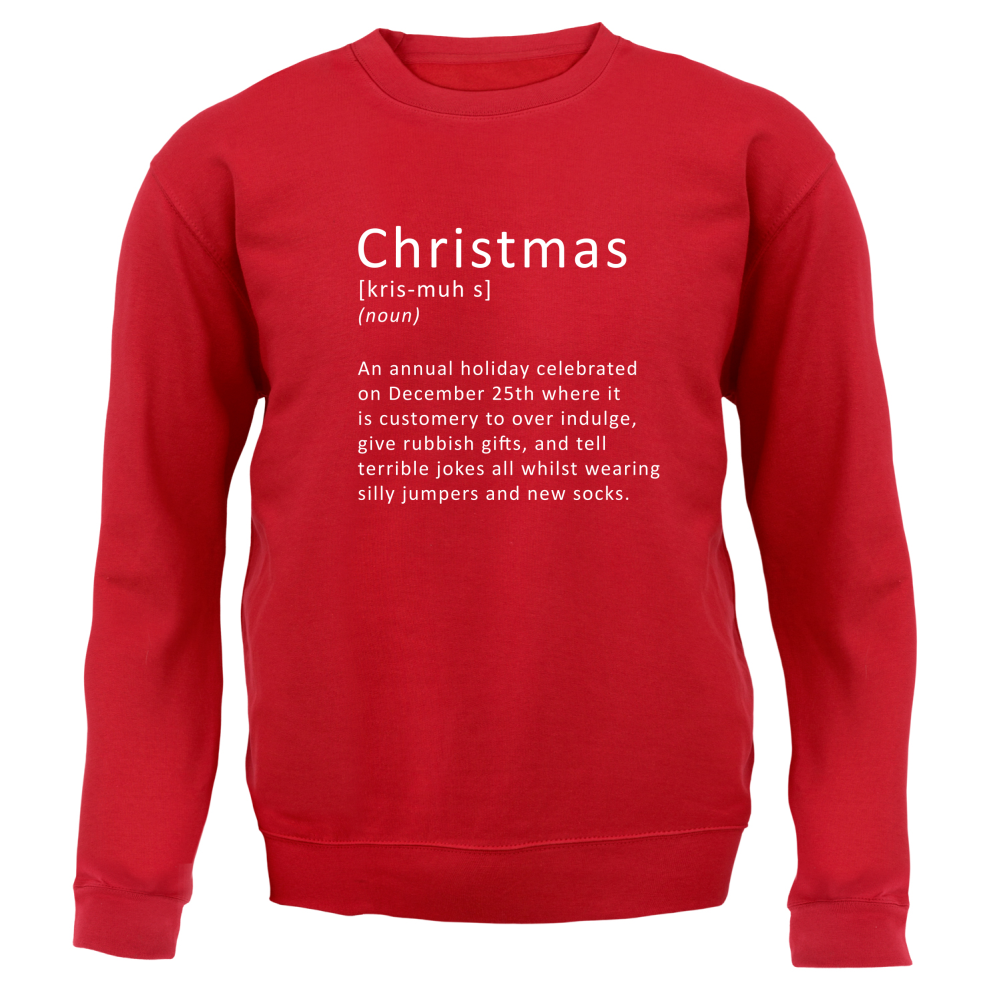 Christmas Definition Unisex Sweater / Jumper Xmas Santa Funny 8
