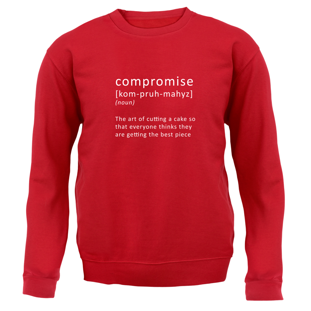 Funny Definition Compromise Kids / Childrens Jumper / Sweater Cake
