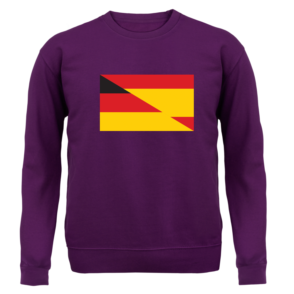 Half German Half Spanish Flag Unisex Sweater / Jumper Spain 8